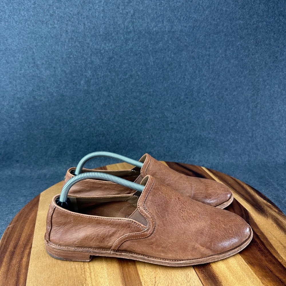 Trask Ali Camel Italian Washed eather Slip On Loafer Flat Shoes 11M 36 0462